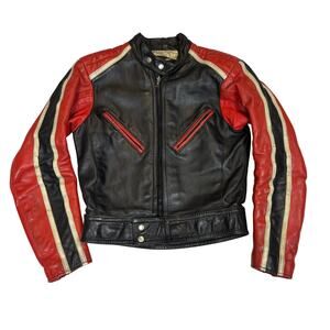 Vintage 70s Cafe Racer Leather Jacket England Millium Lined Women's Small Biker
